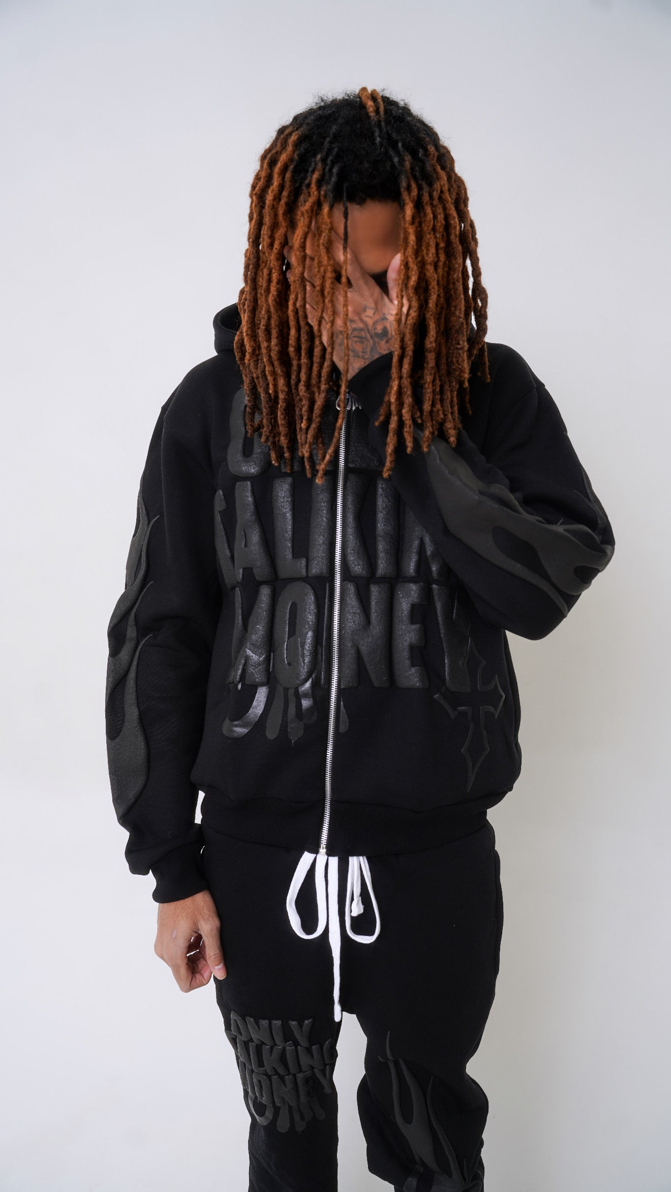 OnlyTalkingMoney V3 (Black) Flame Jacket